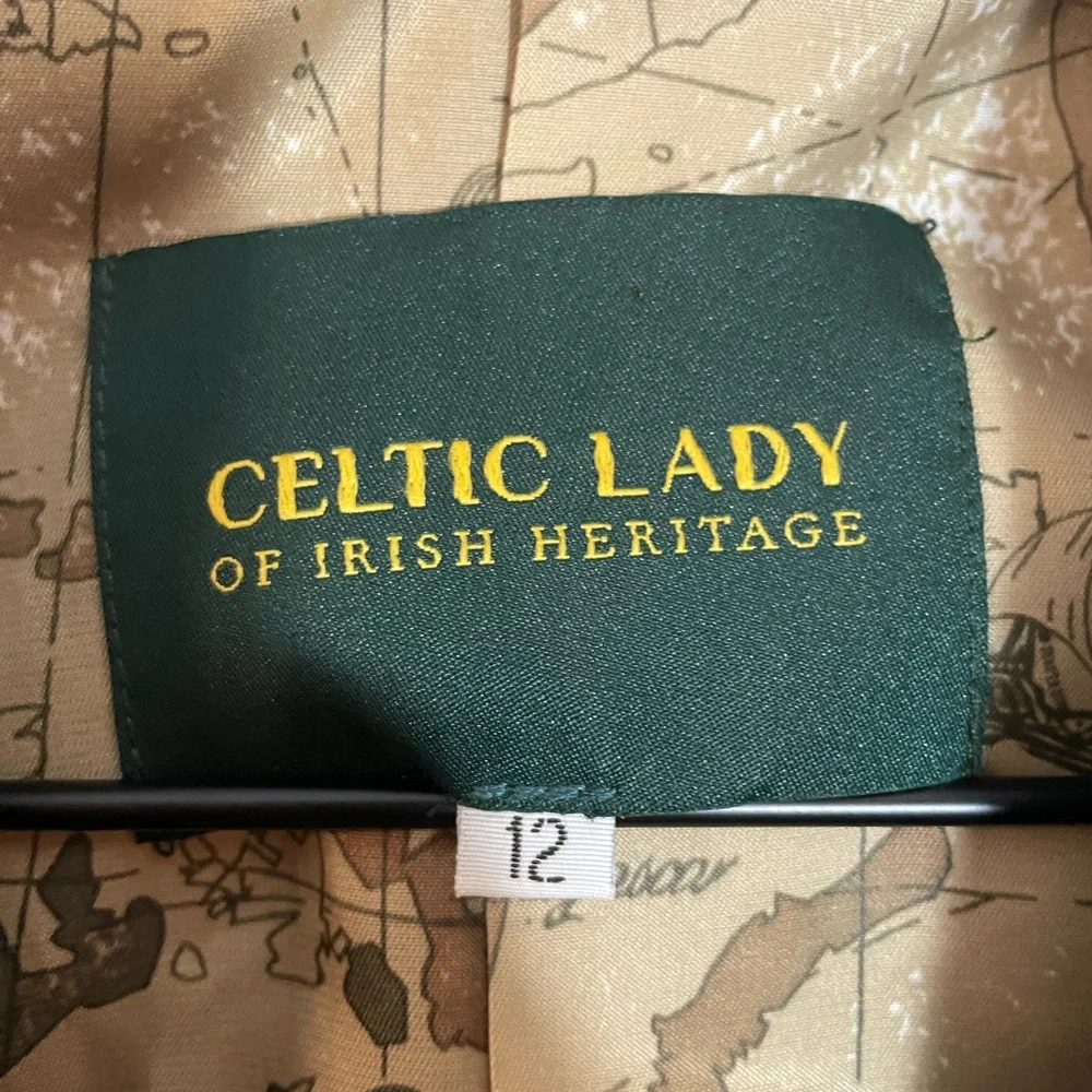 Celtic Tweed Ladies' Green Herringbone Tweed Vest US Size 12 Old World Tailored - Picture 2 of 10